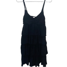 J. Crew Black Tiered Spaghetti Strap Sun Dress - Size Small
