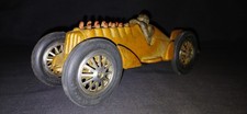 Vintage Large Hubley Cast Iron Racer Race Car Original Rubber Tires Sweet.