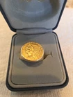 1929 United States Indian Head $2.50 Quarter Eagle Coin in 14K Gold Ring Setting