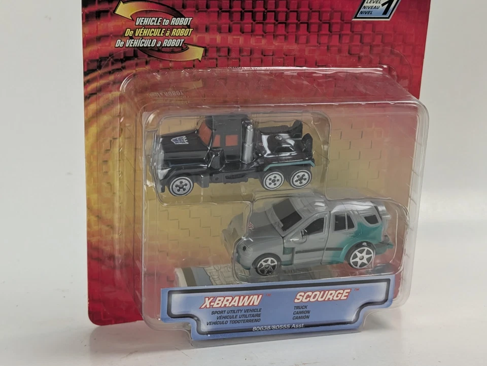 2001 Hasbro Transformers Robots in Disguise 2-Pack X-Brawn & Scourge Sealed - Image 2 of 2