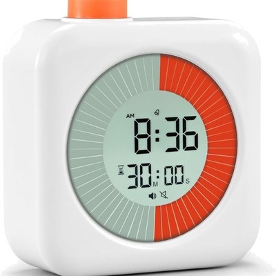 Visueller Timer Kinder 60 Min 4-in-1 Countdown Wecker Uhr Lautlos Alarm}