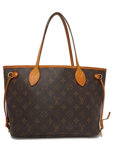 Louis Vuitton Monogram Neverfull PM Tote Bag Beige Canvas M40155 DustBag #T1074