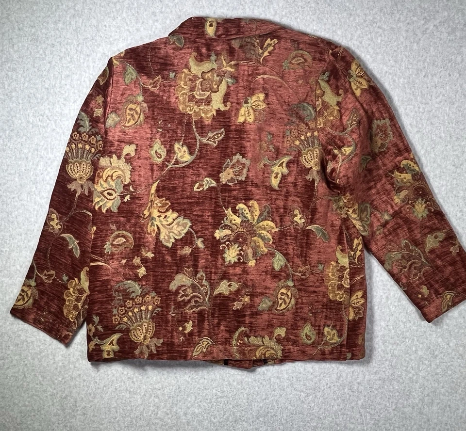Chaqueta Nomadic Traders Tapiz Floral Marrón Óxido Talla XL Nueva Con Etiquetas Foto 2 de 4