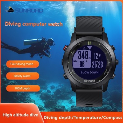 Sunroad D3 Diving Computer Watch Scuba 100m Depth Waterproof Men's Smart Watch
