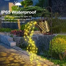 90 LED Solar Watering Can with Lights, Waterproof Large Hanging Lantern Lands...