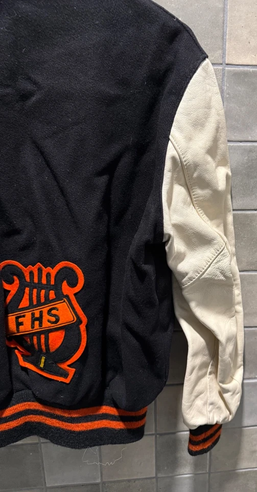 1970s Vintage Wool Leather Letterman Varsity Jacket by DeLong WPL 8936 USA Made - Image 3 of 4