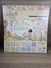 Graphic 45 Secret Garden 12x12 Paper Pad RARE 24 Sheets 2013 Unused, COLLECTIBLE