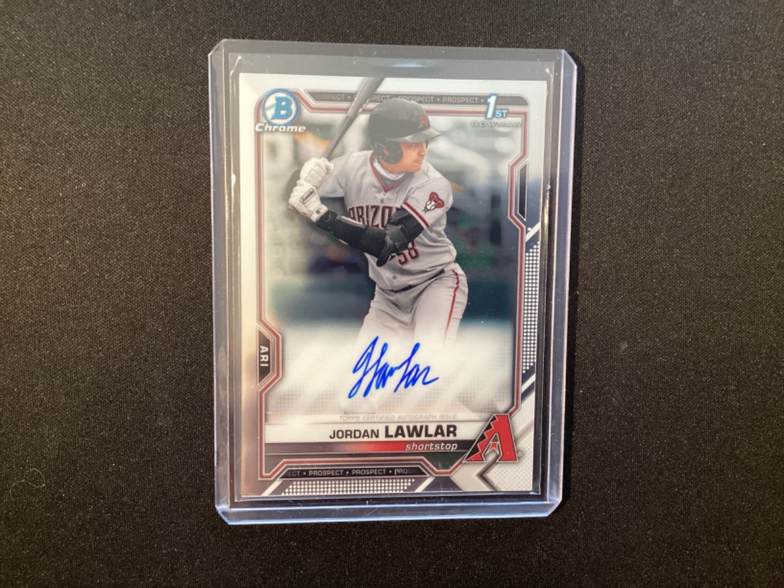 Jordan Lawlar 2021 Bowman Chrome Draft 1st Auto Diamondbacks 