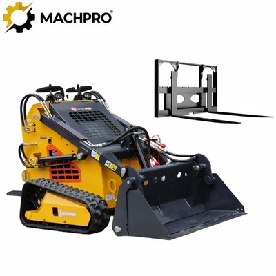 Mini Skid Steer Loader 24HP 4-in-1 Bucket 3-Stage Pump 3 pumps Hydraulic System