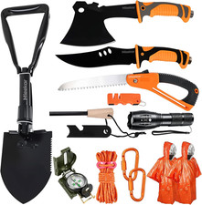 Kit Sopravvivenza,Outdoor Kit Di Sopravvivenza Professionale Con Ascia,Coltello 