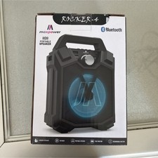 Maxpower Rocker-4 Bluetooth 5.0 Portable Speaker FM Radio LED Lights Black