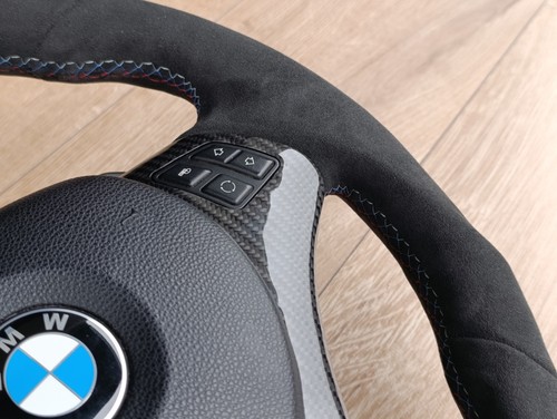 BMW Steering Wheel PADDLE E92 E90 E91 E93 E81 E82 E87 E88 M Flat Bottom Suede - Picture 9 of 16