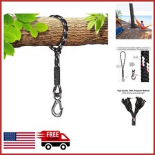 19 Inch Hammock Tree Swing Rope with Heavy Duty Hook for Kids and Adults