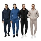 Men Tracksuit Set Zipper Fleece Hoodie Top & Bottoms Joggers Gym Jogging casual