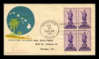 US COVER HAWAII TERRITORY FDC SCOTT 799 BLOCK OF 4 TORKEL GUNDEL CACHET