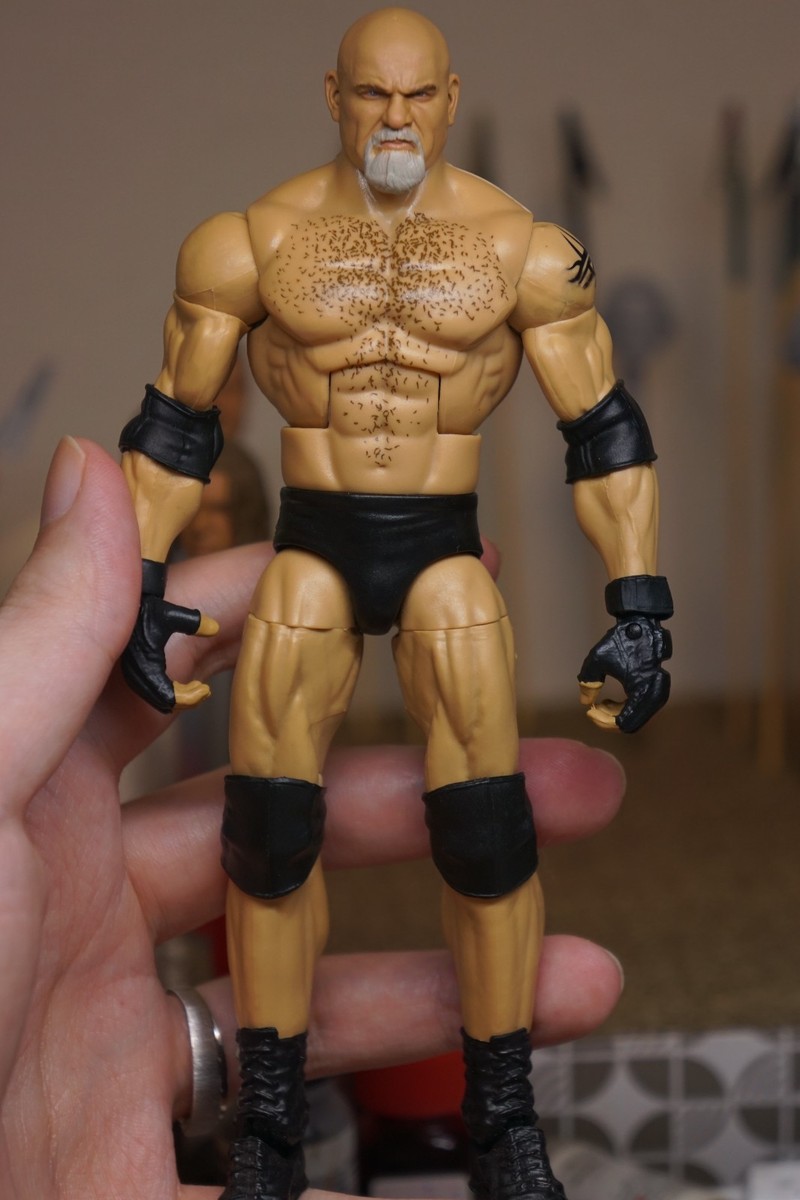 Mattel wwe wrestler figure Goldberg custom painted head | eBay