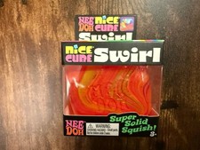 NeeDoh NICE CUBE SWIRL - ORANGE YELLOW - SEALED / BRAND NEW / AUTHENTIC
