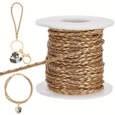 1set 10 Yards PU Leather Cords Round Bracelet Findings 3x3mm Bead string