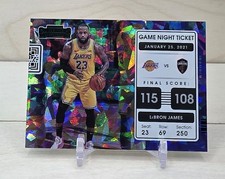 LeBron James Green Ice Game Night Ticket #17 SSP Ultra Rare