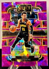 TRAE YOUNG 2023-24 SELECT NM/MT PINK CRACKED ICE CONCOURSE #43 65/99 LOOK!!