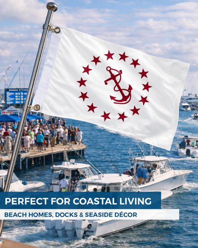 AGAS 12x18in Yacht Club Officers Flag– 200D Nylon - Multi Size Variation - Picture 31 of 128