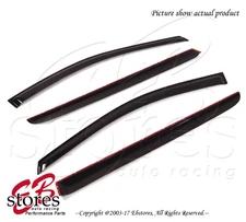 Black Tinted Out-Channel Vent Visor Deflector 4pcs For 2005-2010 Honda Odyssey