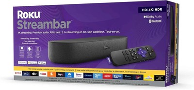 Roku Streambar 4K HDR Media Player und Soundbar - Schwarz