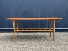 Teak Mid Century Surfboard Coffee Table Danish style mcm 