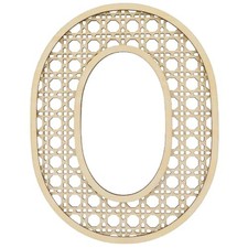 Wooden Rattan Letter 8 Inch Rattan Wood Baby Letters for Wall Decor Crafts, O