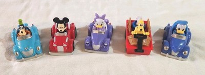 Mickey Mouse Clubouse Pullback Racers Cars (Lot 0f 5) Mickey, Goofy, Pluto....
