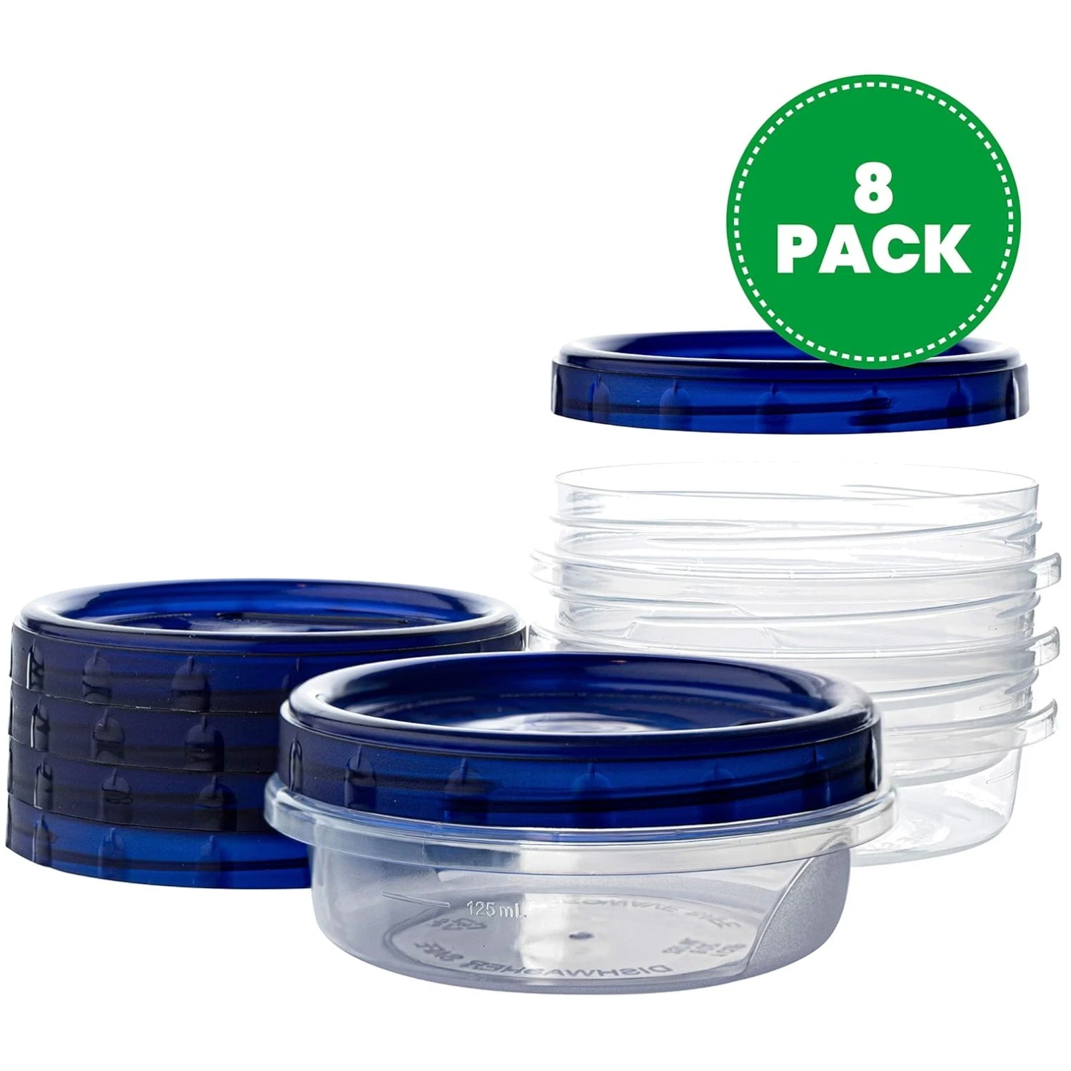 EZ Clean Stackable Deli Containers 8 oz 8 Pack