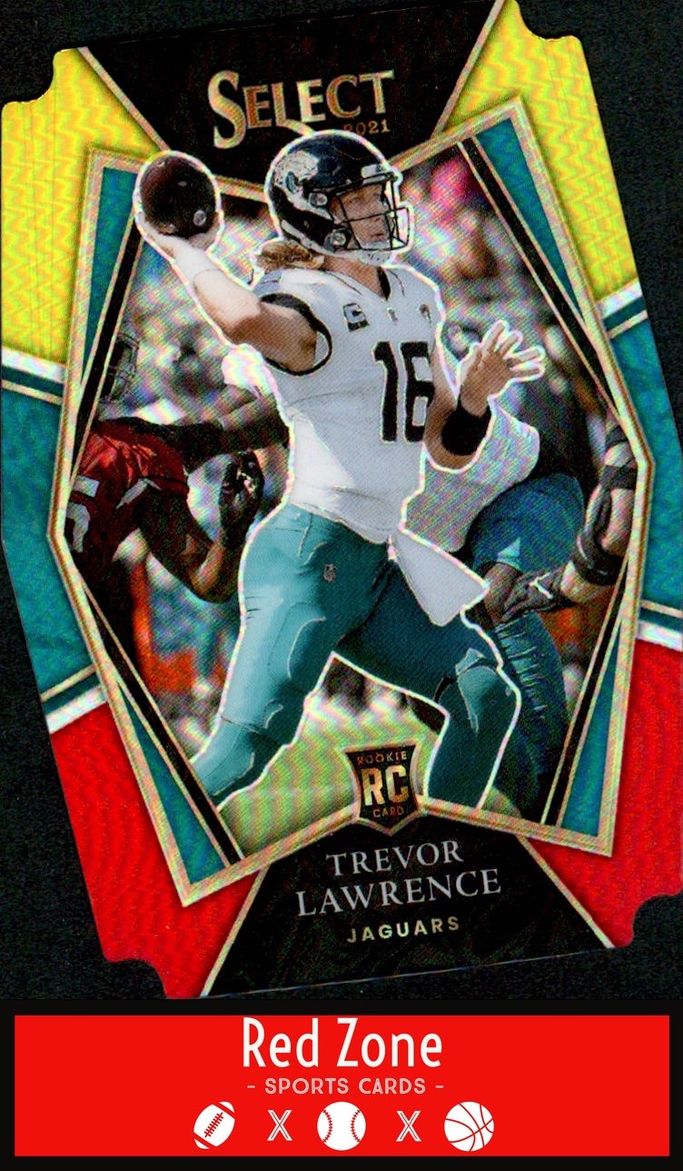 2021 Panini Select GREEN/YELLOW DIE CUT- #143 Trevor Lawrence NM (RC)