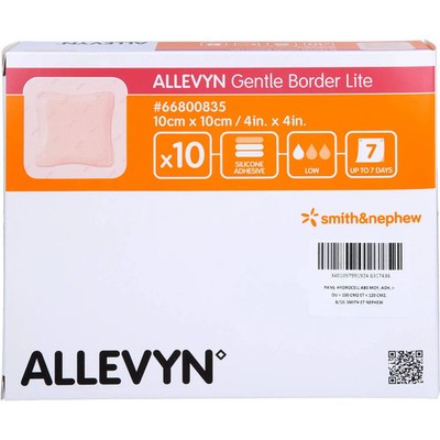 Allevyn Gentle Border Lite 10x10 cm Schaumverb. 10St - PZN 15403608