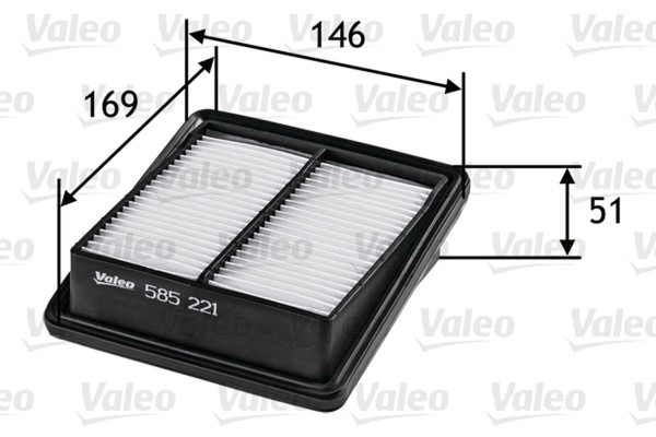 Valeo Luftfilter 585221 Filtereinsatz FüR Honda Jazz 2 DSI GD5 GE2 Idsi GD1 GE3-image