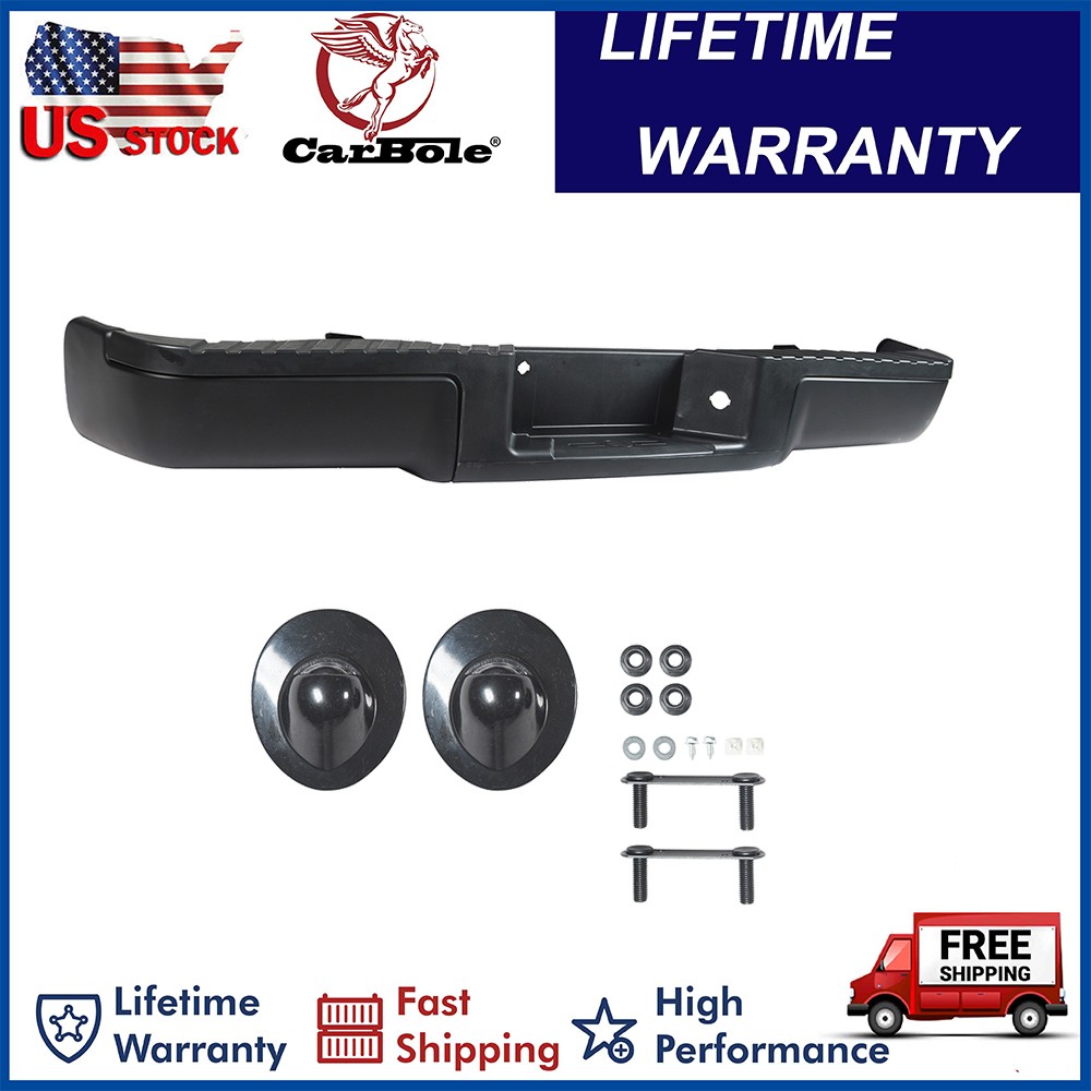 Steel Rear Bumper For 2009-2014 Ford F-150 No Sensor No Tow Holes 9L3Z17D826A