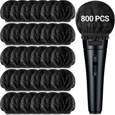 800 Pcs Disposable Microphone Cover Non Woven Handheld Microphone Windscreen wit