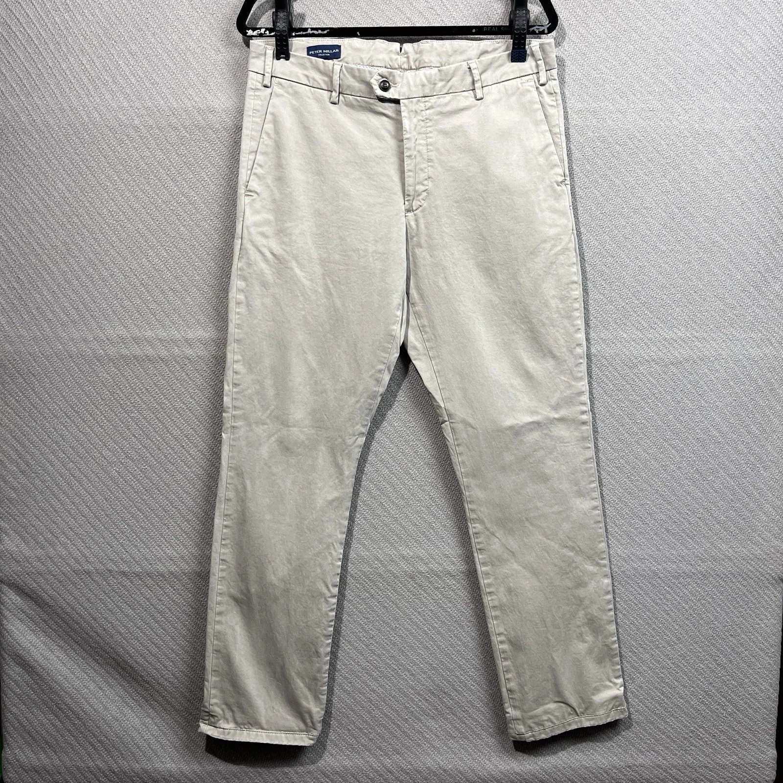 Peter Millar Collection Pants Mens 34 Gray Stretch Chino Golf Performance