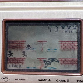 Nintendo Game & Watch Gold MANHOLE MH-06 w/ Box, Manual LCD Electronics Game JP