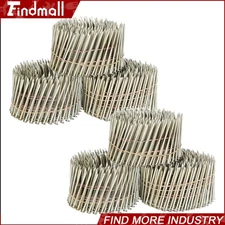 Findmall 3600 Pack 2-1/2" x 0.090" Resin Paint Siding Nails Wire Collated Coils