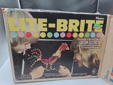 Lite Brite Hasbro Toy Light Bright Vintage 1976 With Box Multi Color Pegs Papers