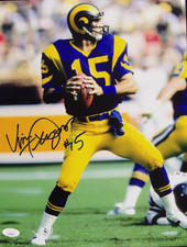 Vince Ferragamo Los Angeles Rams Signed 11x14 Matte Photo JSA Authenticated