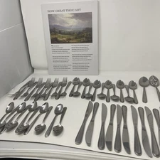 Rogers Beaded Elegance Flatware Set Place Setting For 10 Plus Extras