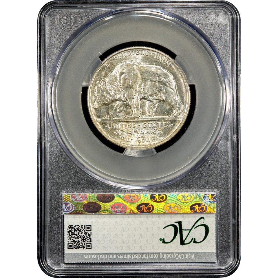 Medio dólar conmemorativo de California 1925-S 50c CACG MS65 CAC Foto 3 de 4