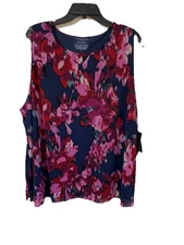 Investments Womens Size 3X Top Soft Separates Abstract Floral sleeveless NWT