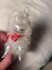 Di Carlini Santas Cat Ornament Made In Italy Blown Glass