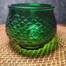 Vintage E.O.BRODY Co. Emerald Green Glass Vase USA OHIO