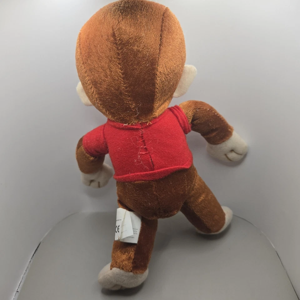 Curious George 15 pulgadas mono peluche camisa roja KellyToy 2005 peluche Foto 3 de 4