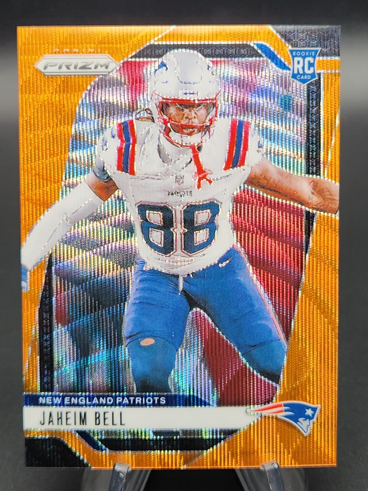Jaheim Bell 2024 Panini Prizm Orange Wave Rookie 46/60