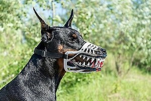 creepy dog muzzle
