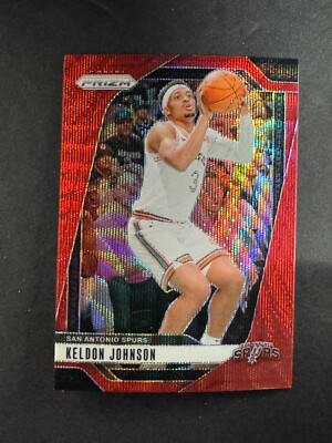 Keldon Johnson 2024-25 Panini Prizm Ruby Wave #24 Spurs